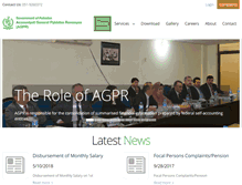 Tablet Screenshot of agpr.gov.pk